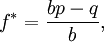 Kelly formula equation